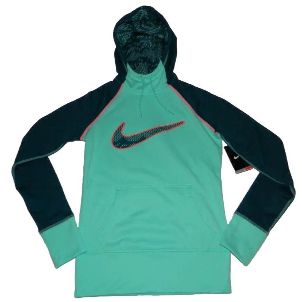 NWT Nike Therma-Fit Swoosh Out All Time Printed Hoodie Size XS 665890-385